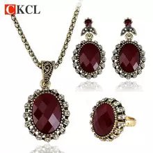 New design antique golden wedding jewelry Vintage style necklace and earrings for women charm turkish green jewelry set-in Jewelry & Accessories from Jewelry & Accessories on Aliexpress.com | Alibaba Group