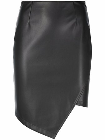 Patrizia Pepe faux leather asymmetric mini skirt - FARFETCH