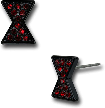 Amazon.com: Marvel Black Widow Logo Stud Earrings: Jewelry