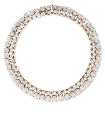 Oscar De La Renta Pearl Link Necklace - Farfetch