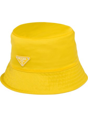 Prada Logo Triangle Bucket Hat - Farfetch