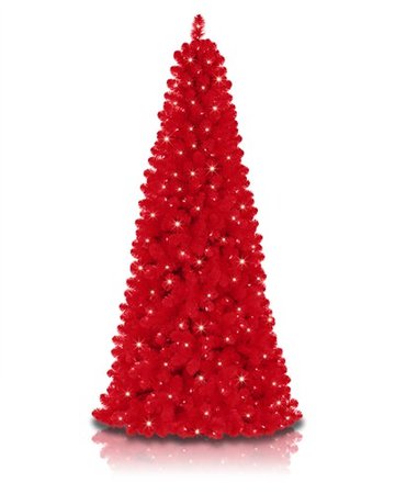 Royal Red Narrow Christmas Tree | Treetopia UK
