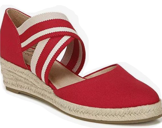 Red Strappy Espadrilles