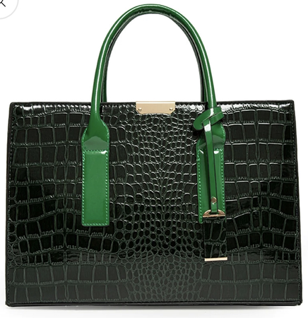 black and green purse