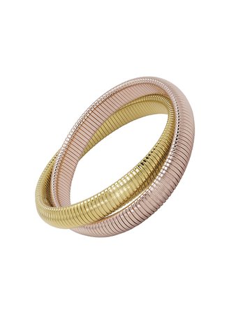 Janis Savitt - Gold & Rose Gold Double Cobra Bracelet - Ylang 23