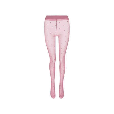 Saint Laurent Pink/Red Polka Dot Tights (Dei5 Sheer Edit)