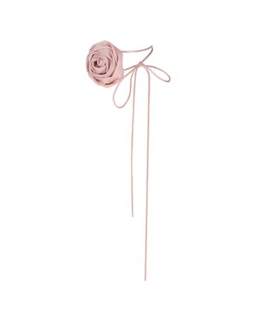 Satin rose corsage necklace - 코프