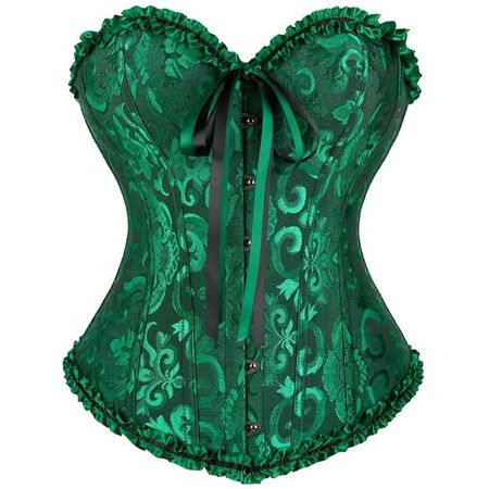 Green and Black Pirate Corset Top