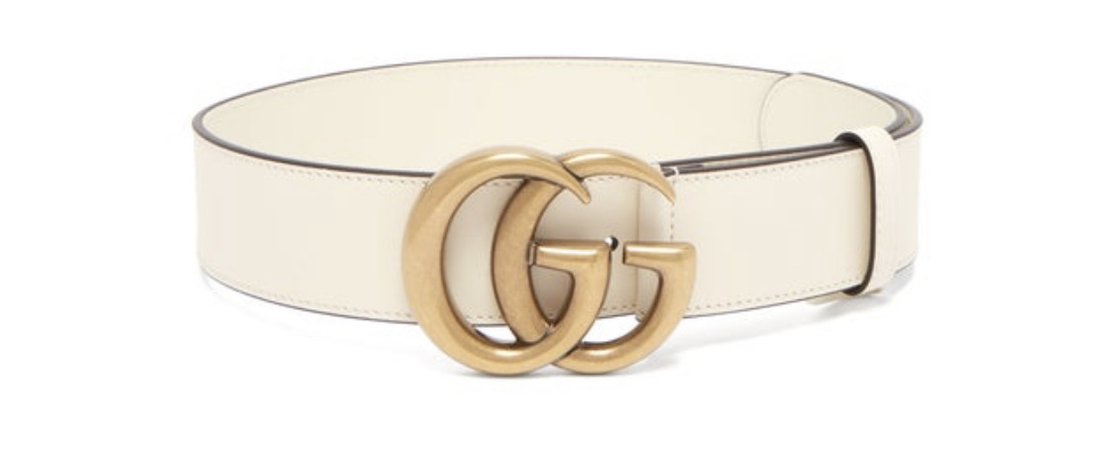white Gucci belt