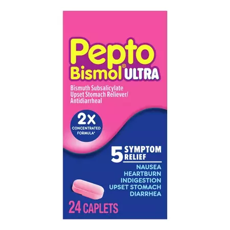 Pepto Bismol Ultra Caplets for Upset Stomach & Diarrhea Relief, Over-the-Counter Medicine, 24 Ct - Walmart.com