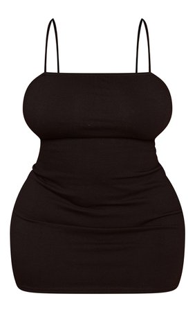 Plus Black Strappy Bodycon Dress | PrettyLittleThing USA