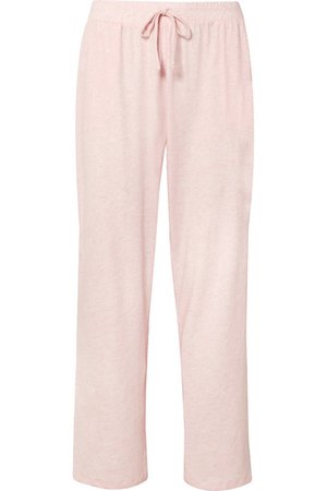 Skin | Ophia mélange Pima cotton-jersey pajama pants | NET-A-PORTER.COM