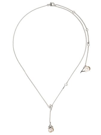 Shop Yoko London 18kt white gold Trend freshwater pearl and diamond necklace with Express Delivery - FARFETCH