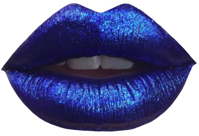 Blue Glitter Lips