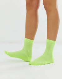women lime green socks