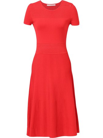 Shop red Jason Wu Collection short-sleeve knitted midi dress with Express Delivery - Farfetch
