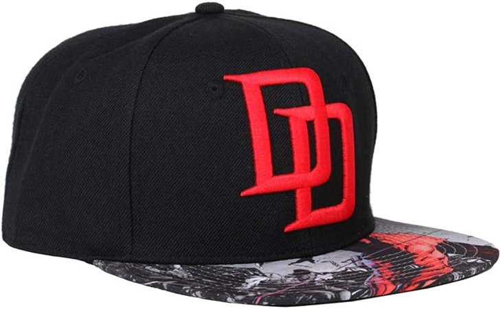 Marvel Daredevil Logo Snapback Hat Black at Amazon Men’s Clothing store