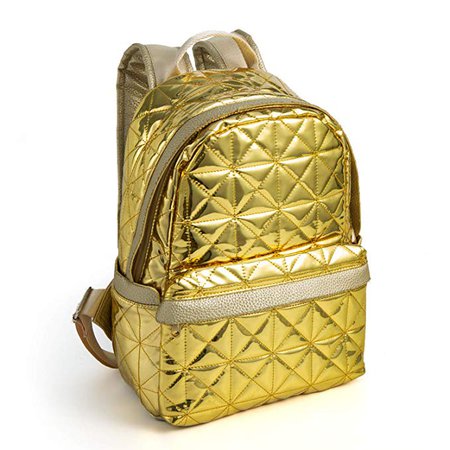 Amazon.com | TEMDE Reflective Laser Backpack Women Girl College School Bag Travel Casual Daypack (golden) | Backpacks