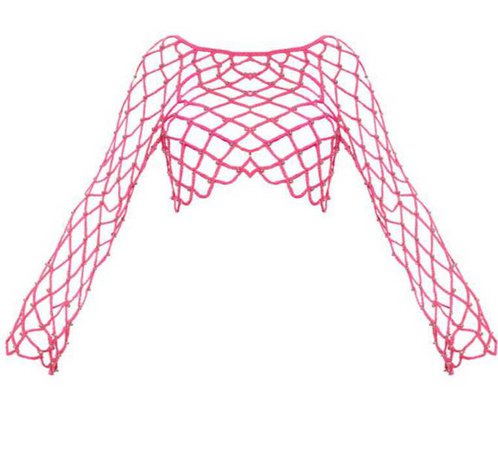 pink net top