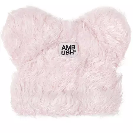 Ambush Teddy Beanie Hat Pink | END. (US)