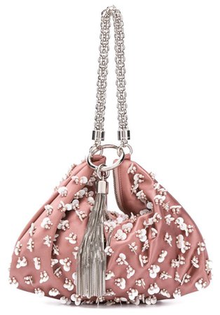 JIMMY CHOO Pink Callie Pearl Handbag
