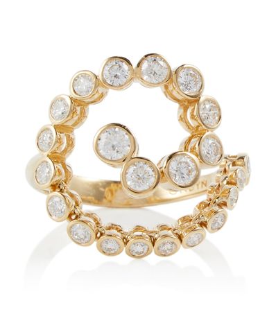 Ondyn - Spiralis 14kt gold ring with diamonds | Mytheresa