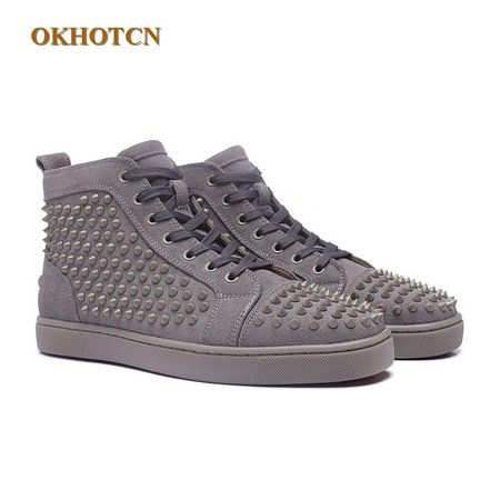 Fashion-Flock-Unisex-Casual-Shoes-Mens-Solid-Rivets-Red-Black-High-Top-Bottom-Flats-Grey-Fashion.jpg (800×800)