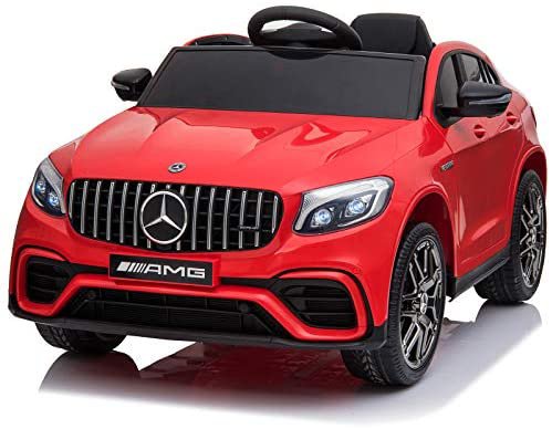 Amazon.com: Aosom 12V Ride On Toy Car for Kids with Remote Control, Mercedes Benz AMG GLC63S Coupe, 2 Speed, with Music, Electric Light, Red : Toys & Games