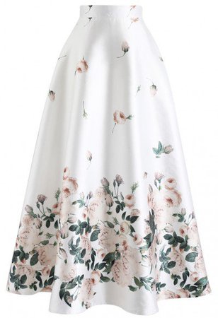 Rose Garden Bowknot Pleated Skirt in Blue - Retro, Indie and Unique Fashion