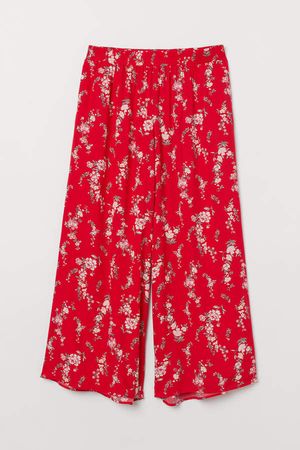 H&M+ Wide-leg Pants - Red