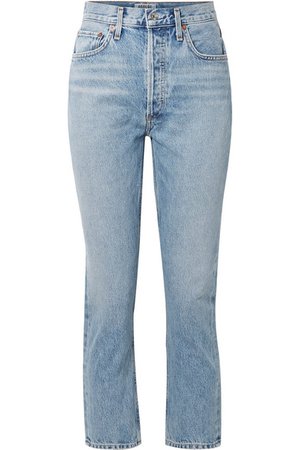 AGOLDE | Riley cropped high-rise straight-leg jeans | NET-A-PORTER.COM