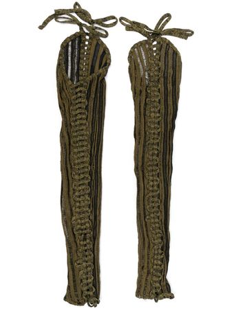 Isa Boulder lace-up Fingerless Knitted Gloves - Farfetch