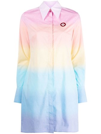 Casablanca Rainbow Gradient Shirt Dress - Farfetch