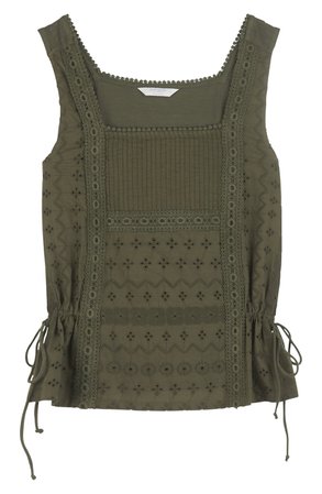 Lucky Brand Mixed Media Side Tie Tank | Nordstrom