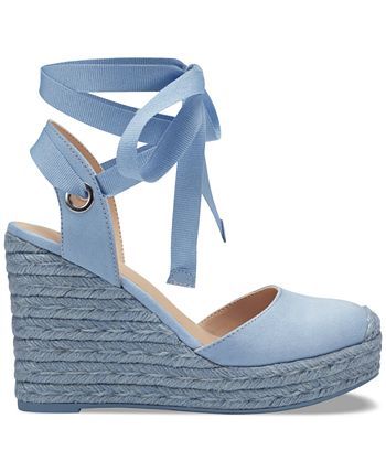 INC International Concepts Women's Maisie Lace-Up Espadrille Wedge Sandals, Created for Macy's & Reviews - Sandals - Shoes - Macy's