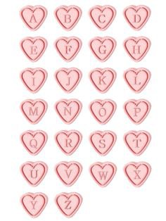 Pink Pastel Letter Hearts Romantic Girly