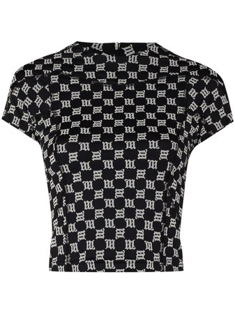 MISBHV monogram-pattern Reflective T-shirt - Farfetch