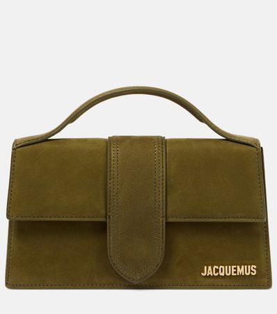 Le Grand Bambino Leather Shoulder Bag in Green - Jacquemus | Mytheresa