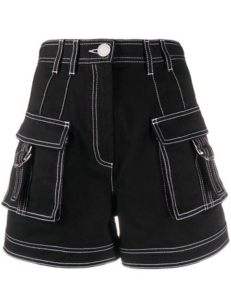 Balmain High Waisted Denim Shorts - Farfetch
