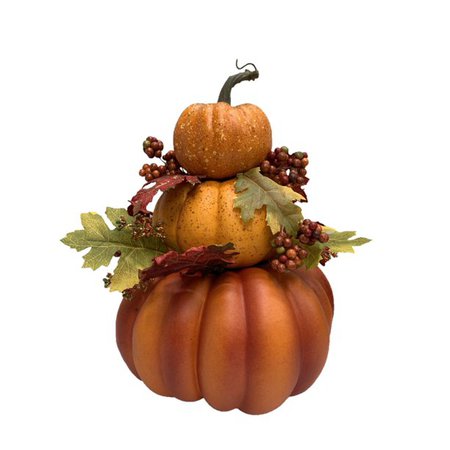 Way to Celebrate Harvest Pumpkin Stack, Orange - Walmart.com - Walmart.com