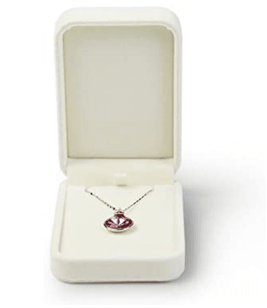 Oirlv White Velvet Pendant Gift Box Jewelry Gift Box Necklace Bearer Case