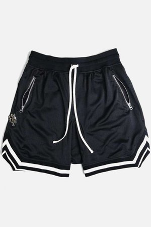 Men Stripe Contrast Drawstring Waist Sport Basketball Shorts #062510 @ Men's Fashion - Men's Clothing Shop - Maykool