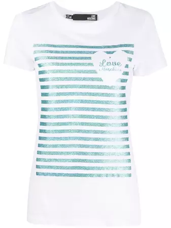 Love Moschino logo-print Cotton T-shirt - Farfetch