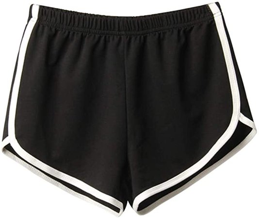 black and white lined shorts