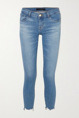 J Brand | Cropped distressed low-rise skinny jeans | NET-A-PORTER.COM