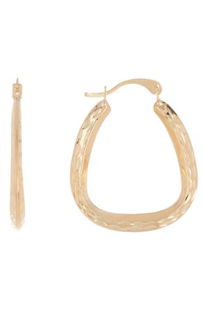 KARAT RUSH 14K Gold Diamond Cut 22mm Hoop Earrings | Nordstromrack