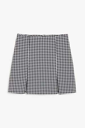 Fitted mini skirt - Gingham print - Skirts - Monki WW