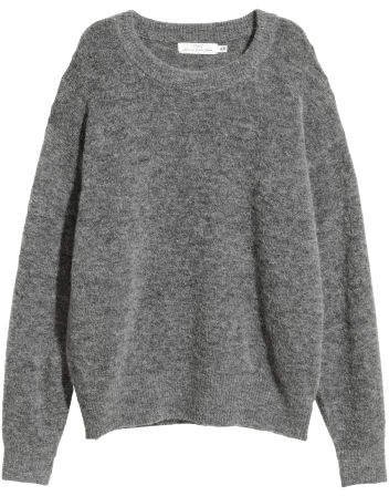 Fine-knit Wool-blend Sweater - Black