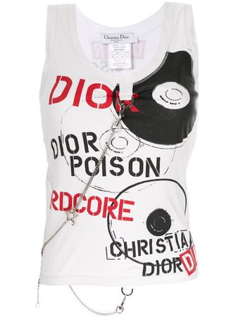 Christian Dior logo print tank top