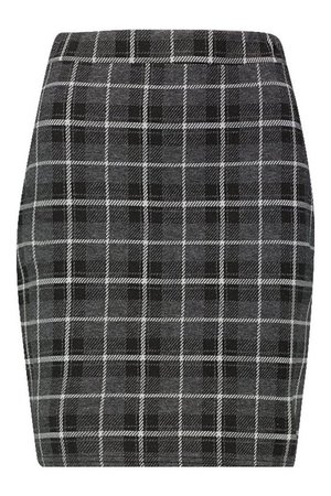 Grid Check Tailored Mini Skirt | Boohoo